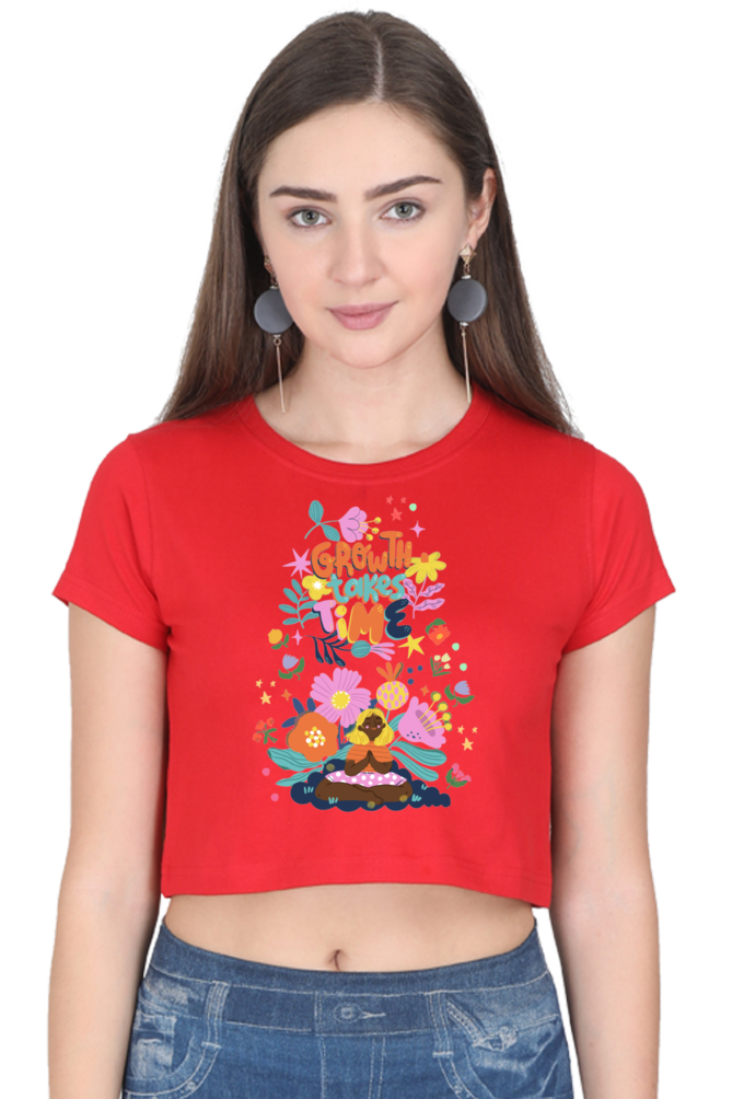 Women Crop Top with a Colorful Design