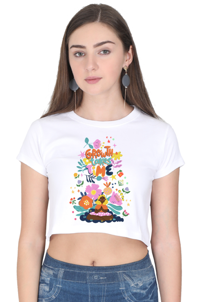 Women Crop Top with a Colorful Design