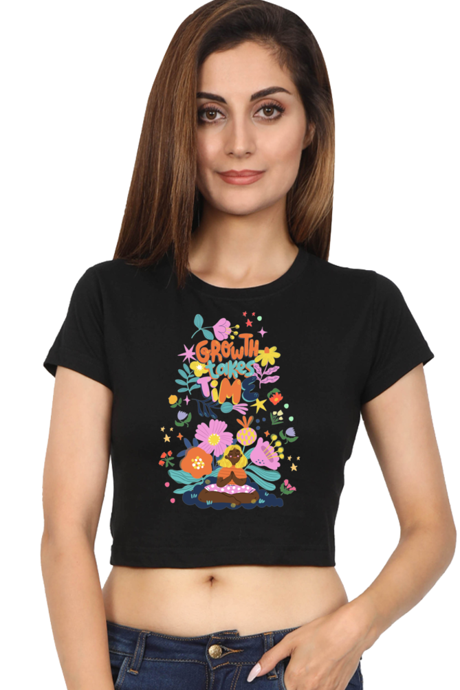 Women Crop Top with a Colorful Design