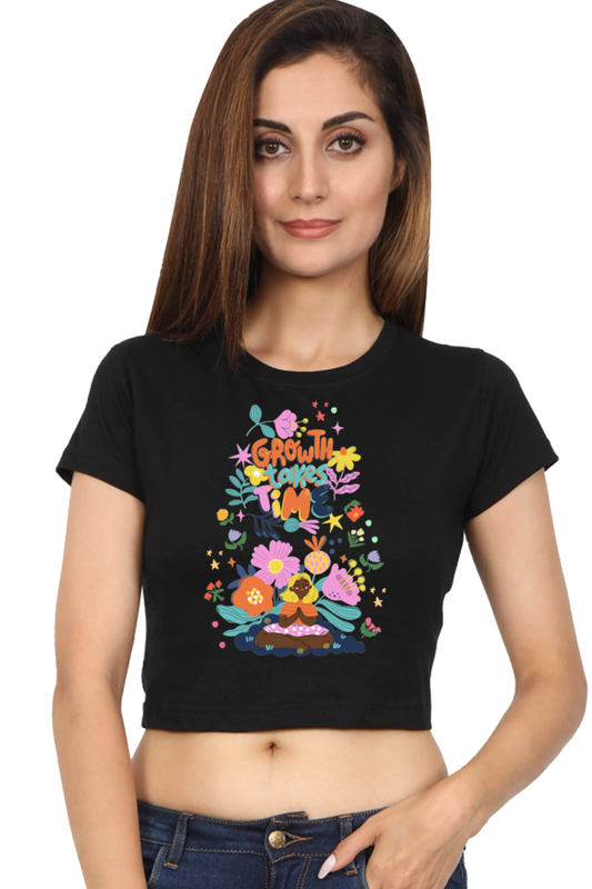 Women Crop Top with a Colorful Design