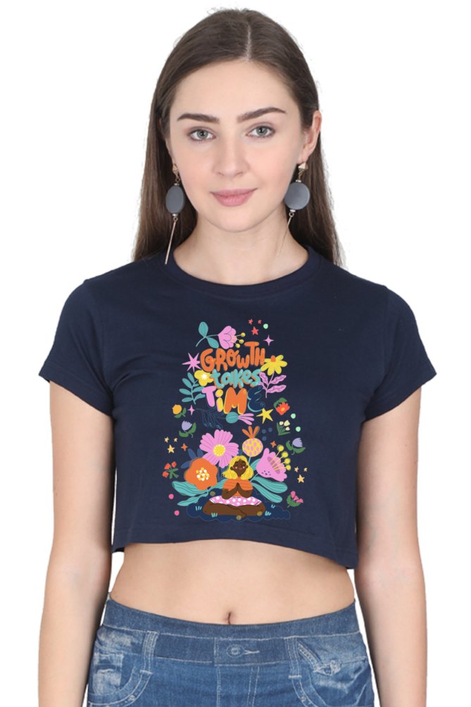 Women Crop Top with a Colorful Design